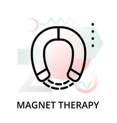 Concept Of Magnet Therapy Icon On Abstract