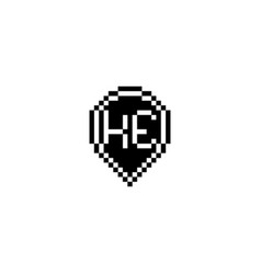 Ke Pixel Art Initial Logo