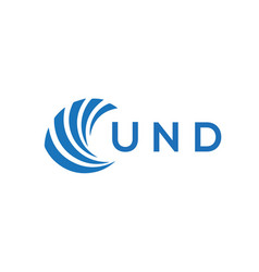 Und Letter Logo Design On White Background