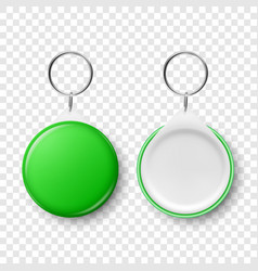 3d Realistic Green Blank Round Button Badge