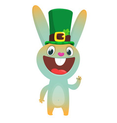 Cartoon Happy Bunny Rabbit Character Wearing St