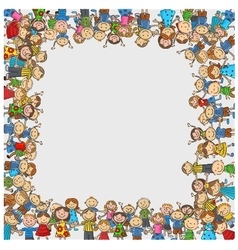 Crowd of children Royalty Free Vector Image - VectorStock