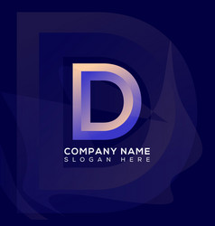 Letter D Colorful Logo Design Icon