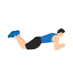 Modified knee push ups exercise Royalty Free Vector Image