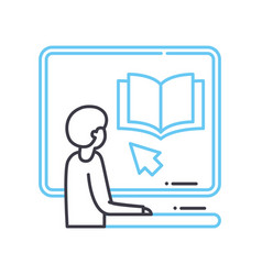 Reader Line Icon Outline Symbol