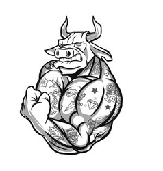 Strong Bull Character High Quality