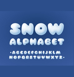 Winter Snowy Alphabet For Christmas Design