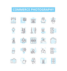 Commerce Photography Line Icons Set