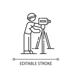 Land Surveyor Pixel Perfect Linear Icon