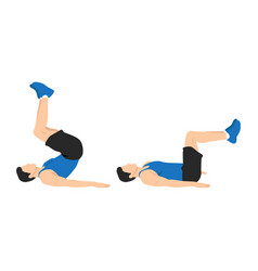 Man Doing Reverse Crunch Exercise