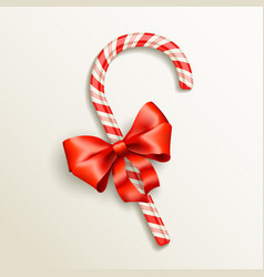 Candy Cane With Red Bow