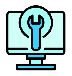 Instrument Repair Computer Icon Flat