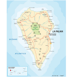 Road Map Of Canary Island La Palma