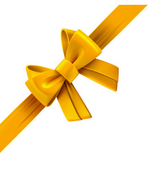 Yellow Ribbon With Bow On The Right Corner Design