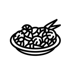 Pad Thai Cuisine Line Icon