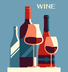 Poster With Wine Concept