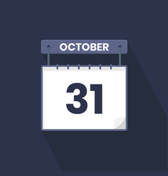 31st October Calendar Icon 31