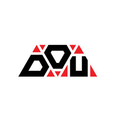 Dou Triangle Letter Logo Design With Triangle