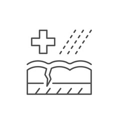 Skin Treatment Line Outline Icon