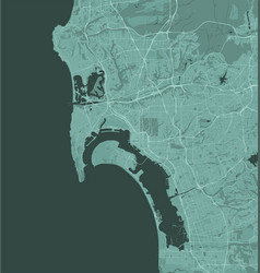 Green San Diego Map United States Detailed