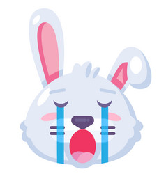 Rabbit Crying Expression Cute Funny Emoji