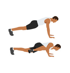 Spiderman Push Ups Exercise Flat