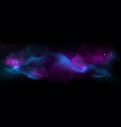 Abstract Space Galaxy View With Blue Pink Cloud