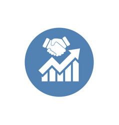 Acquisition Hands Growth Chart Icon Pictogram