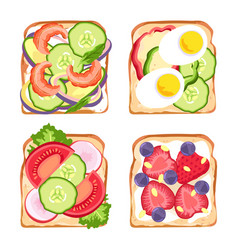 Healthy Sandwiches Of Set Top Of View