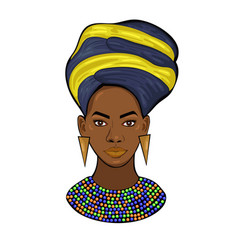 Portrait An African Princess Isolated