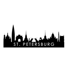 St Petersburg Skyline Silhouette