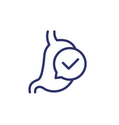 Good Digestion Icon With A Stomach Line