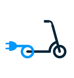 Icon Of Electric Scooter With Cable