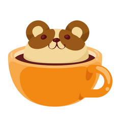 Kawaii Mouse In Coffee Cup