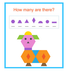 Math Activity For Children How Many Geometric