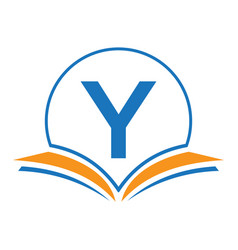 Monogram Education Logo On Letter Y Concept With