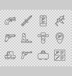 Set Line Collimator Sight Weapon Catalog Shop