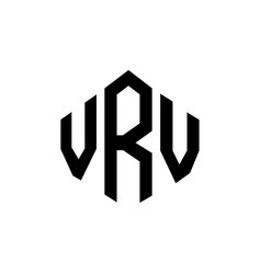 Vrv Letter Logo Design With Polygon Shape