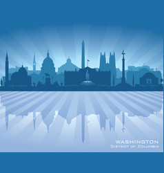 Washington Dc City Skyline Silhouette