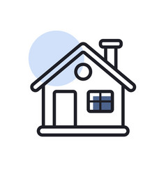 Detailed Winter House Icon Winter Sign