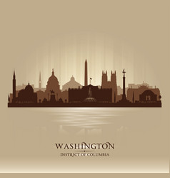 Washington Dc City Skyline Silhouette