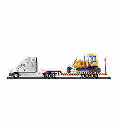 American Low Loader Semi-trailer With Cargo