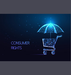 Consumer Rights Concept With Shopping Card