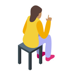 First Kid Chess Move Icon Isometric People