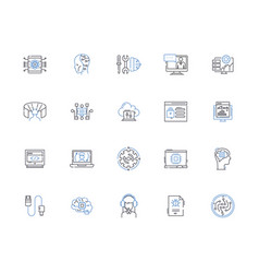 Social Media Line Icons Collection Instagram