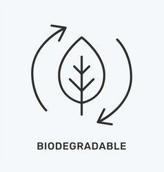 Biodegradable Line Icon