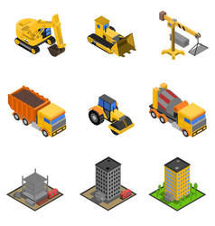 Construction Isometric Icons Set