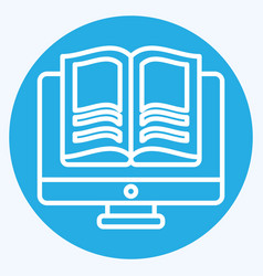 Icon E Book Related To Post Office Symbol Blue