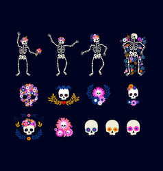 Vibrant Skeleton Celebration Clipart Bundle