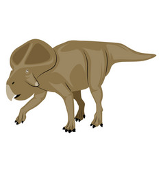 Brown Big Dinosaur On White Background